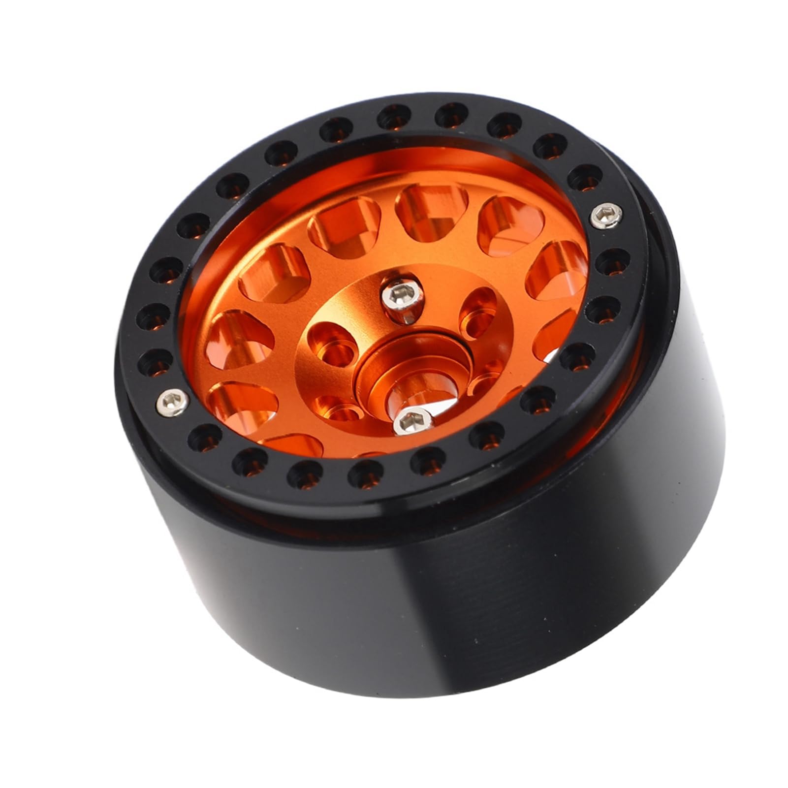 KUIDAMOS Juego de Llantas de Aleación de Metal 1:10 RC Crawler Car para Axial SCX10 / SCX10II / 90046, Negro y Plateado, Fácil Instalación, Adecuado para Excavadoras de Orugas RC 1:10 (Oro Negro)