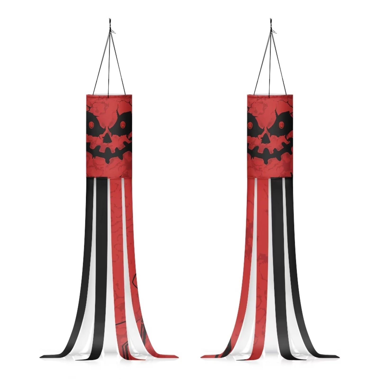 Showudesigns Halloween Windsock Flag Spooky Wind Socks Halloween Decoration for Home,Bedroom,Tree,Car,Porch,Yard Hanging Windsocks 39inch