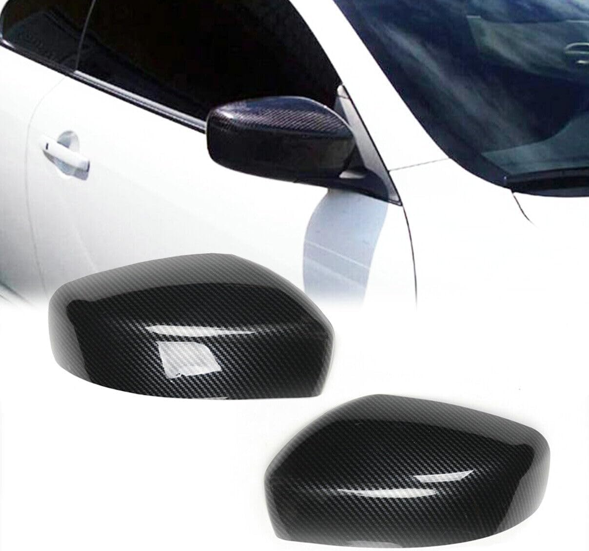 Pair Rearview Side Mirror Cap Cover Trim For for INFINITI G37 2008-2013 | Not Replacement