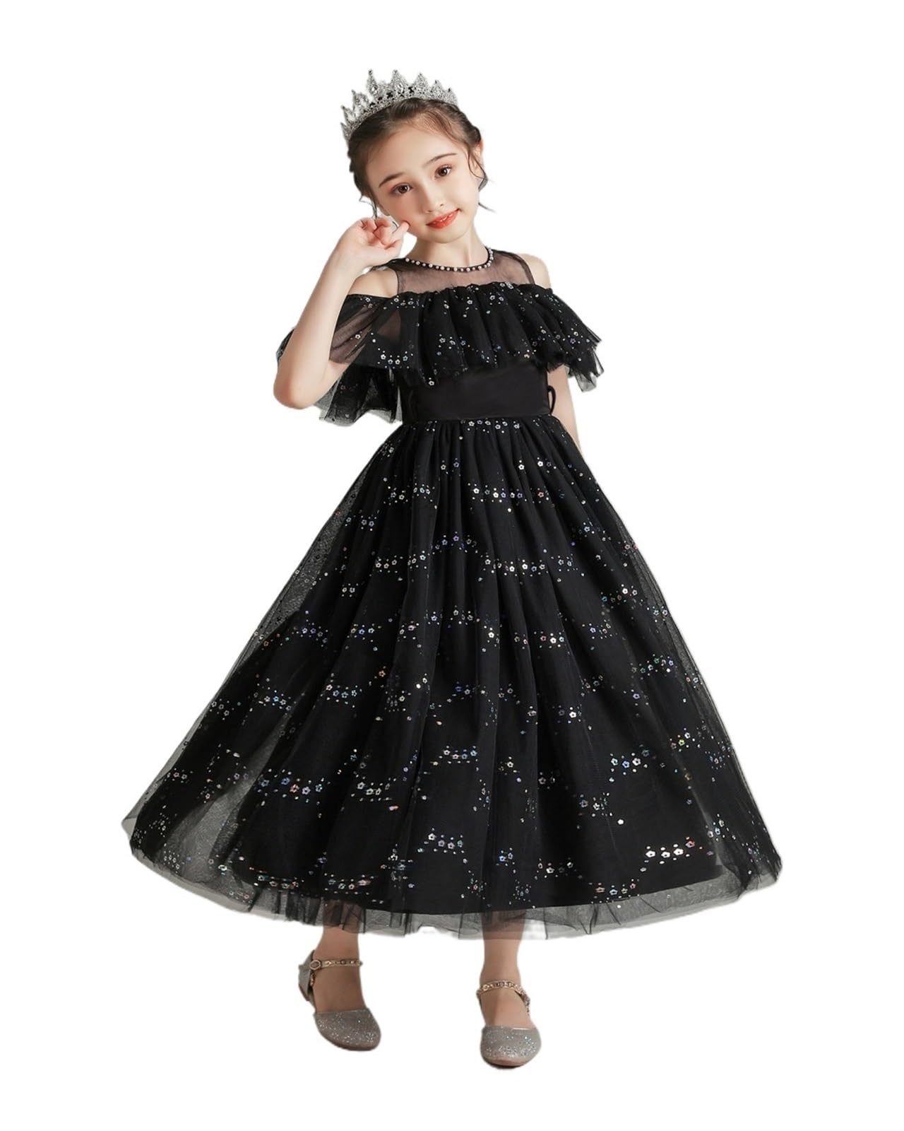 Vestido De Fiesta para NiñA Vestido de niña de Las Flores for Boda de 5 a 12 años for Fiesta de Verano Infantil(11-12Y)