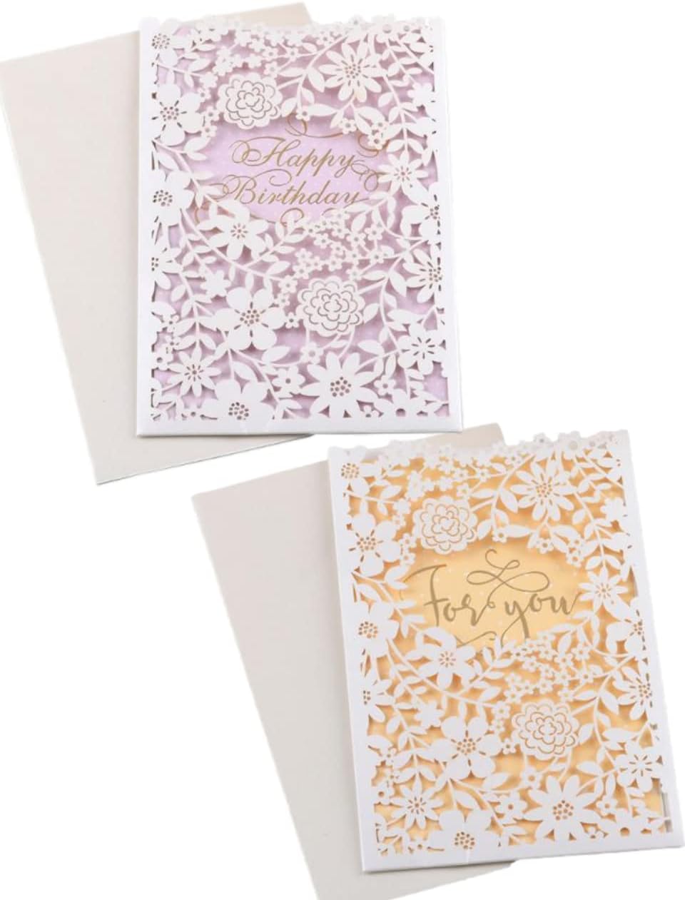 ソユル グリーティング カード セット フラワー 花柄 プレゼント ギフト 用 挨拶状 年賀状 お礼状 サンクス お見舞い 多目的 Bセット 2種8枚