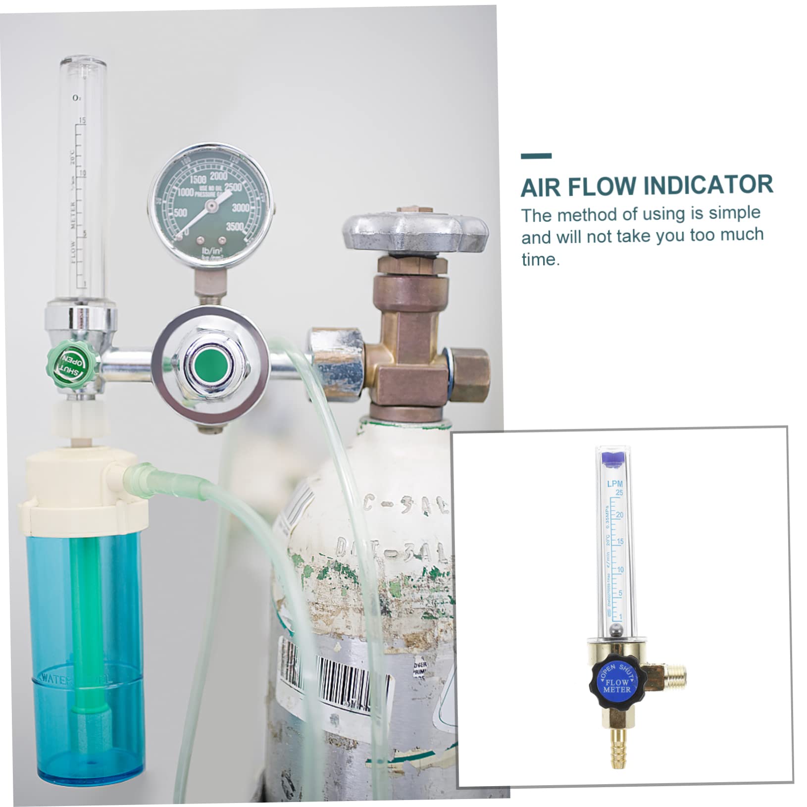 Regolatore Di Flusso Argon E Anidride Carbonica Flussimetro Gas Con Indicatore Di Pressione Misuratore Pratico Per Saldatura Materiale Resistente E Leggero Facile Da Usare