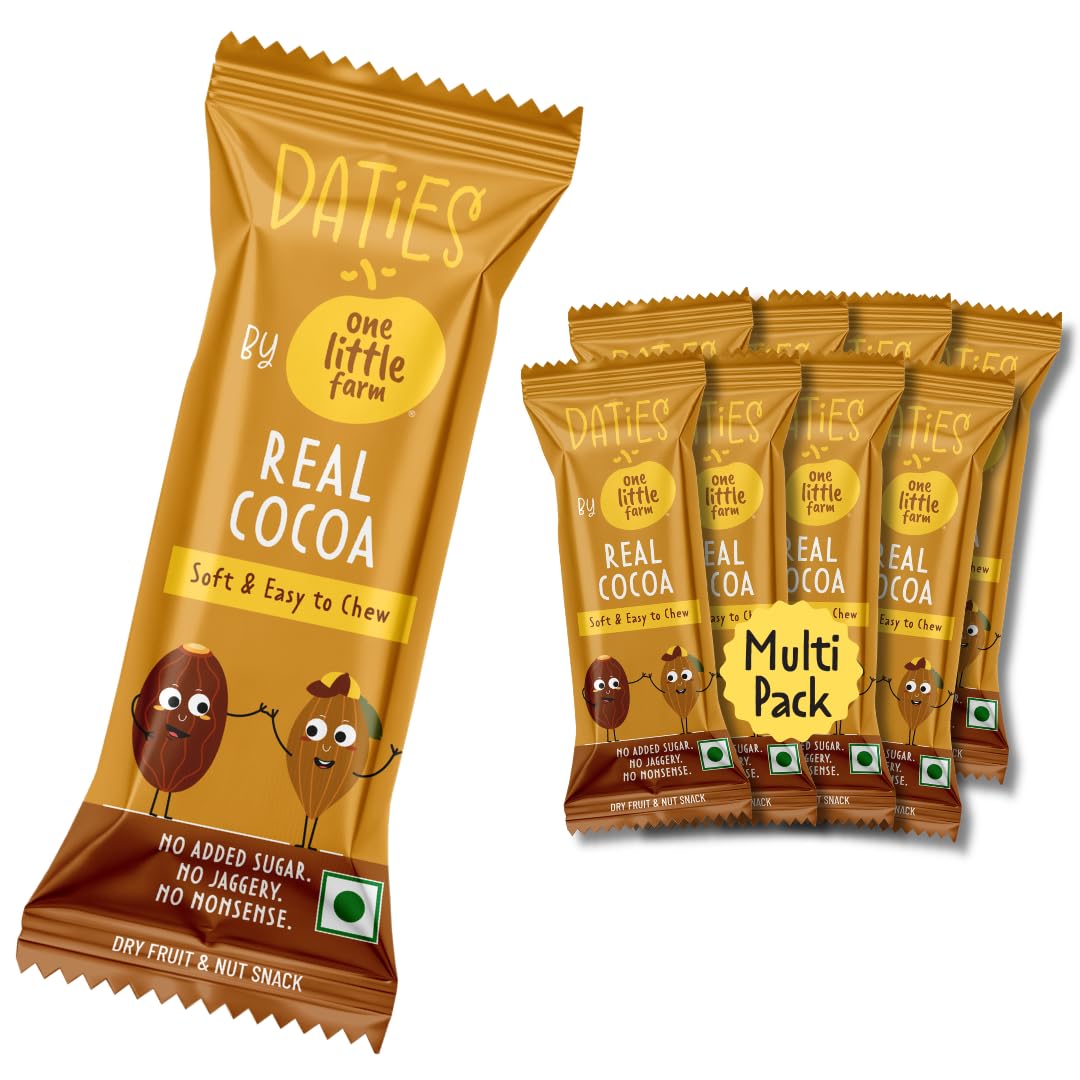 Daties by One Little Farm - Real Cocoa Date Bites | Made with Dates, Cashew & Almond | Clean-Label Healthy Kids Snack | Soft and Easy to Chew | No Added Sugar or Jaggery | 20g Each (Pack of 36)-image-22
