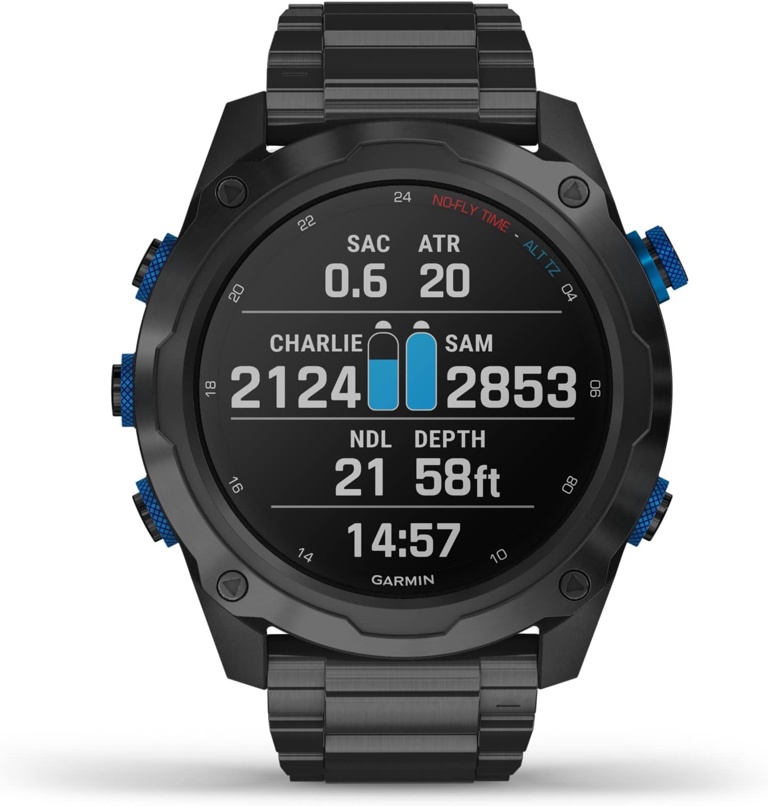 Descent Mk2i/Descent T1 Bundle, Smaller-Sized Watch-Style Dive Computer with Air Integration, Multisport Training/Smart Features, Titanium Gray. (010-02132-02)