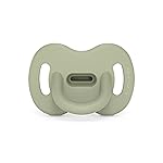 Color Essence SX PRO Silicone Baby Pacifier 1Pk, Made with 100% Soft Silicone, Baby Essentials Perfect for Breastfeeding Babies, Designed in Spain, 6-18 Mths, Jungle Green