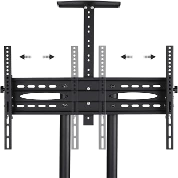 Yaheetech support TV mobile roulettes VESA hauteur reglable