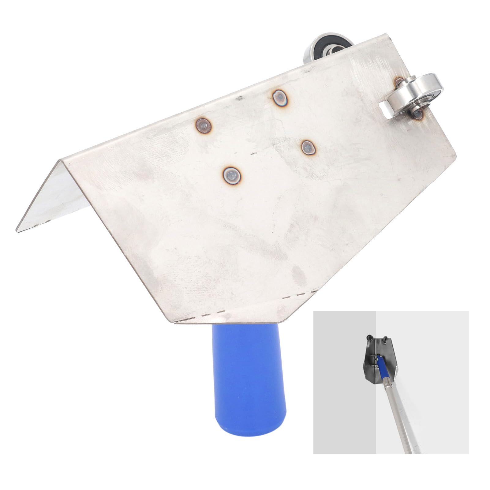 Paleta de Esquina de Acero Inoxidable, Hecha a Mano con Rotación de 360° para Suavidad, Ideal para Renovaciones Interiores, Paleta de Esquina Interior Espátula de Esquina de
