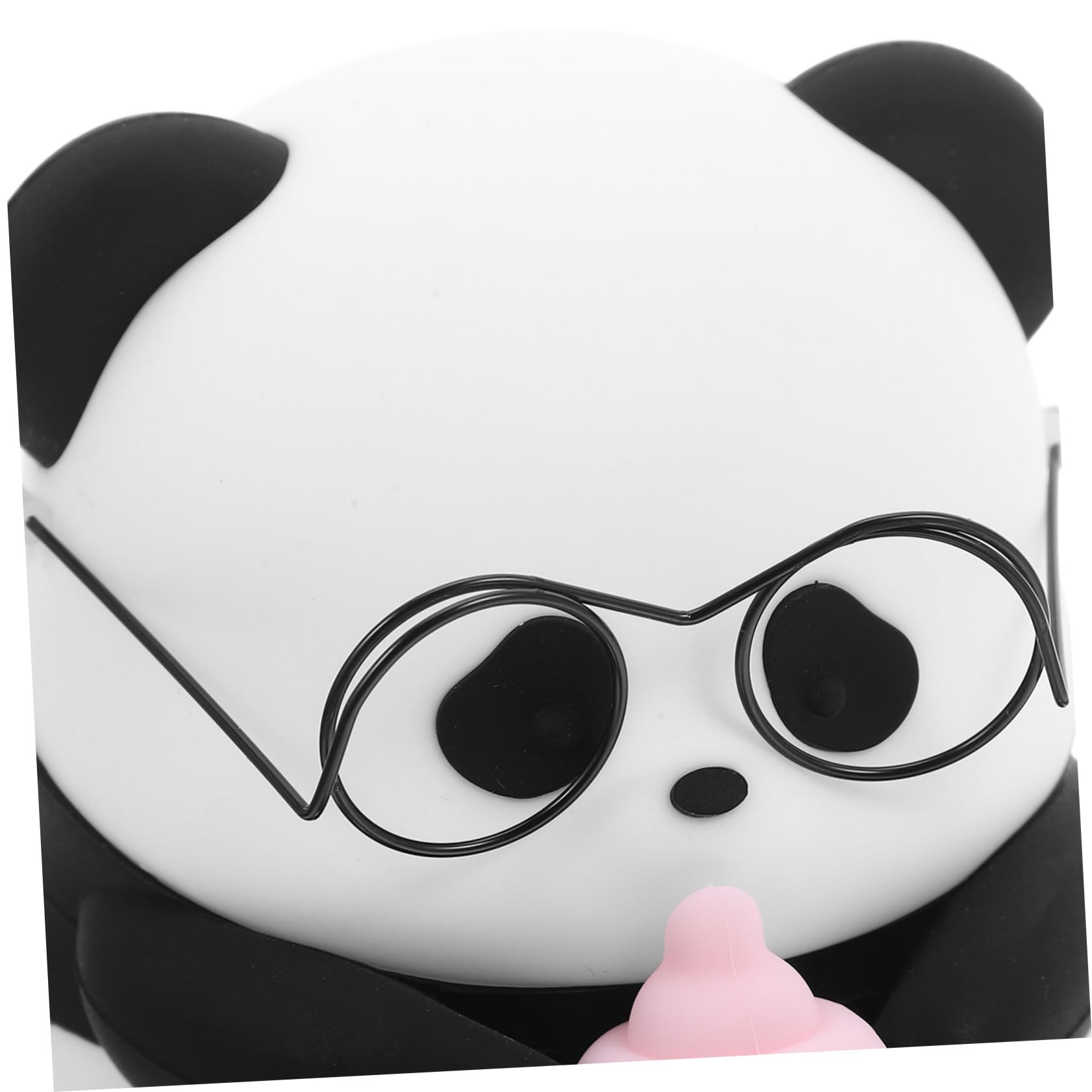 Operitacx Luz de Noche Recargable de Silicona con Diseño de Panda Sentado Luz con LED de Lámpara Portátil para Habitación Infantil y Dormitorio de Bebés