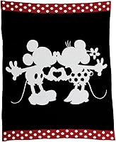 Ethan Allen | Disney Mickey and Minnie Mouse Perfect Pair Knit Throw, Mickey's Ears (Black)
