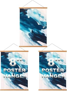 2 Pack 8inch Poster Hanger and 1 Pack 8inch Poster Hanger Bundle