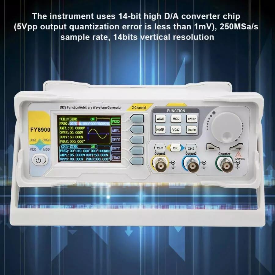 Table of technical specifications for FY6900 series function generators