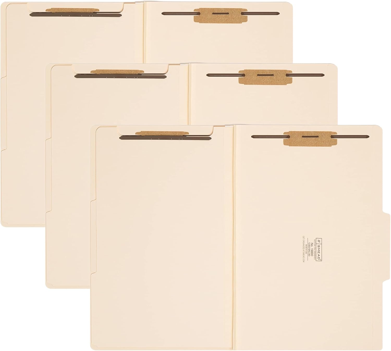 Smead Classification File Folder, 2 Dividers, 2" Expansion, 2/5-Cut Tab, Legal Size, Manila, 10 per Box (19000) (Pack of 3)