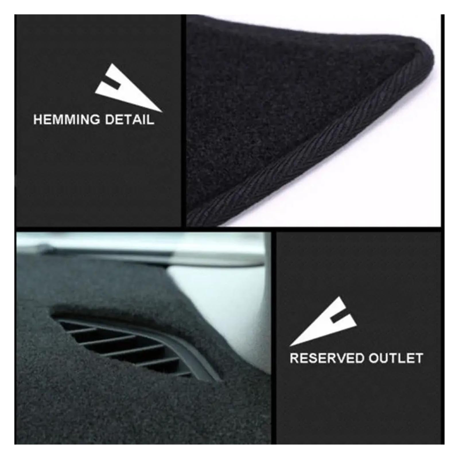 Cubierta Salpicadero Para Hyundai Para Sonata I45 I40 2010 2011 2012 2013 2014 YF Parasol Antideslizante Proteger Alfombra Salpicadero Almohadilla Cubierta Tablero Mat Alfombrilla Cubierta Tablero(Bla
