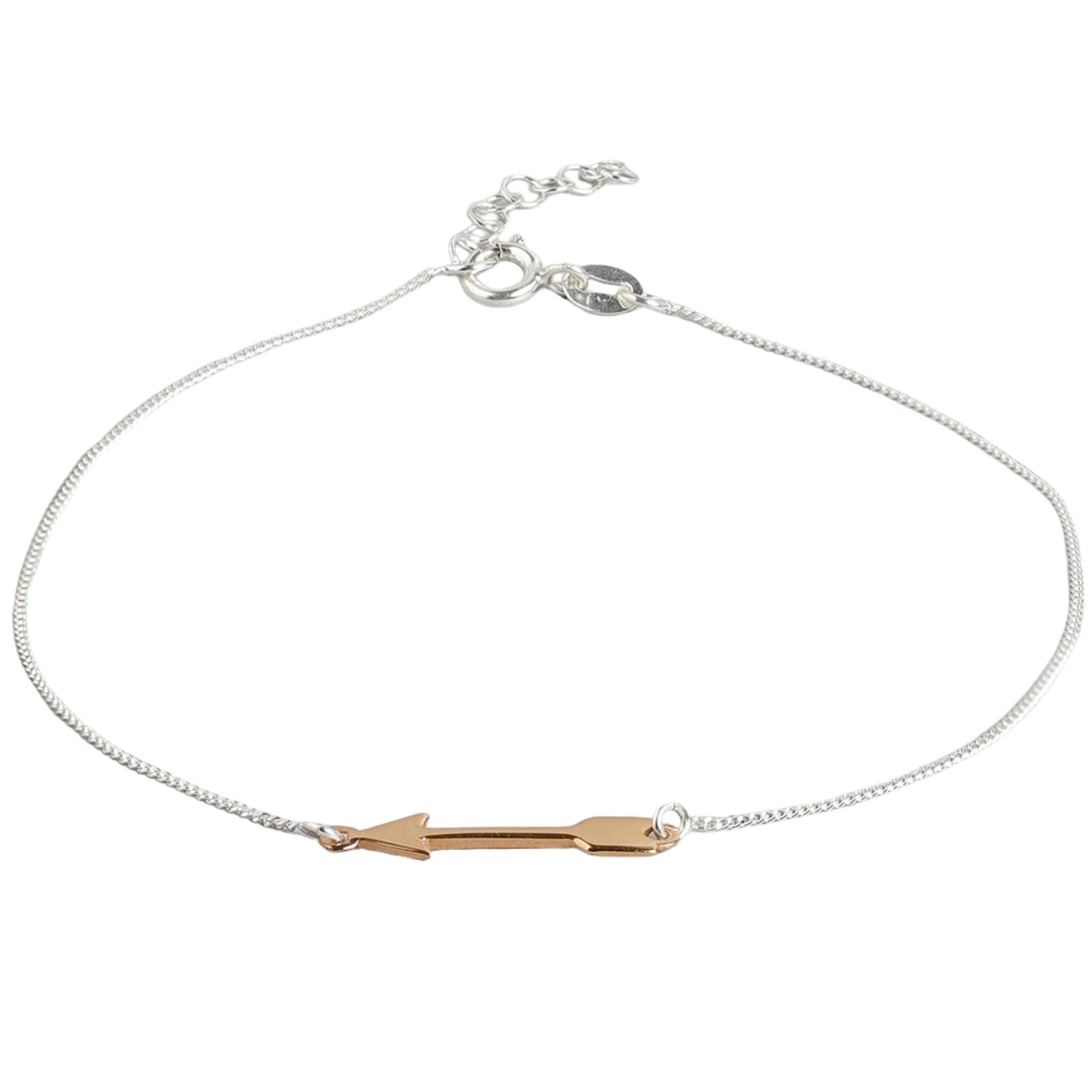 ZAVYA 925 Sterling Silver Dual tone Gold and Rhodium Plated Beaded Arrow Chain Anklet (Single) | Gift for Women and Girls | With Certificate of Authenticity and 925 Hallmark (B0BJ2PB6J5) Amazon Price History, Amazon Price Tracker