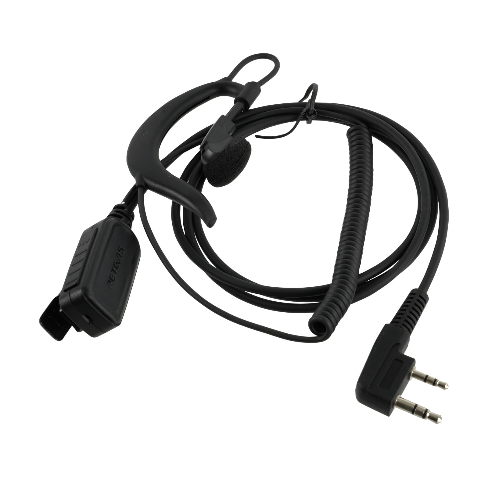 Casque Mains Libres Retevis EEK016 - Compatible Baofeng UV-5R, Kenwood 2 Broches, Avec Micro & PTT