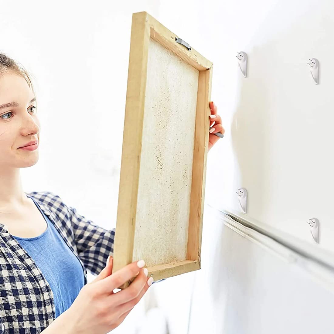 Hocansen Ganci Invisibili Per Quadri - 30 Pezzi Bianchi, No Foratura, Antitraccia - Foto 3