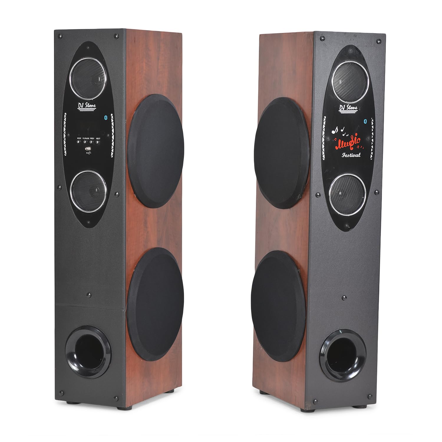 DJ STONE Whale 10004 Multimedia Party Tower Speakers, Dual 10-inch Woofers, 4-inch Speakers, Tweeters, Bluetooth, AUX, USB, Made in India-image-43
