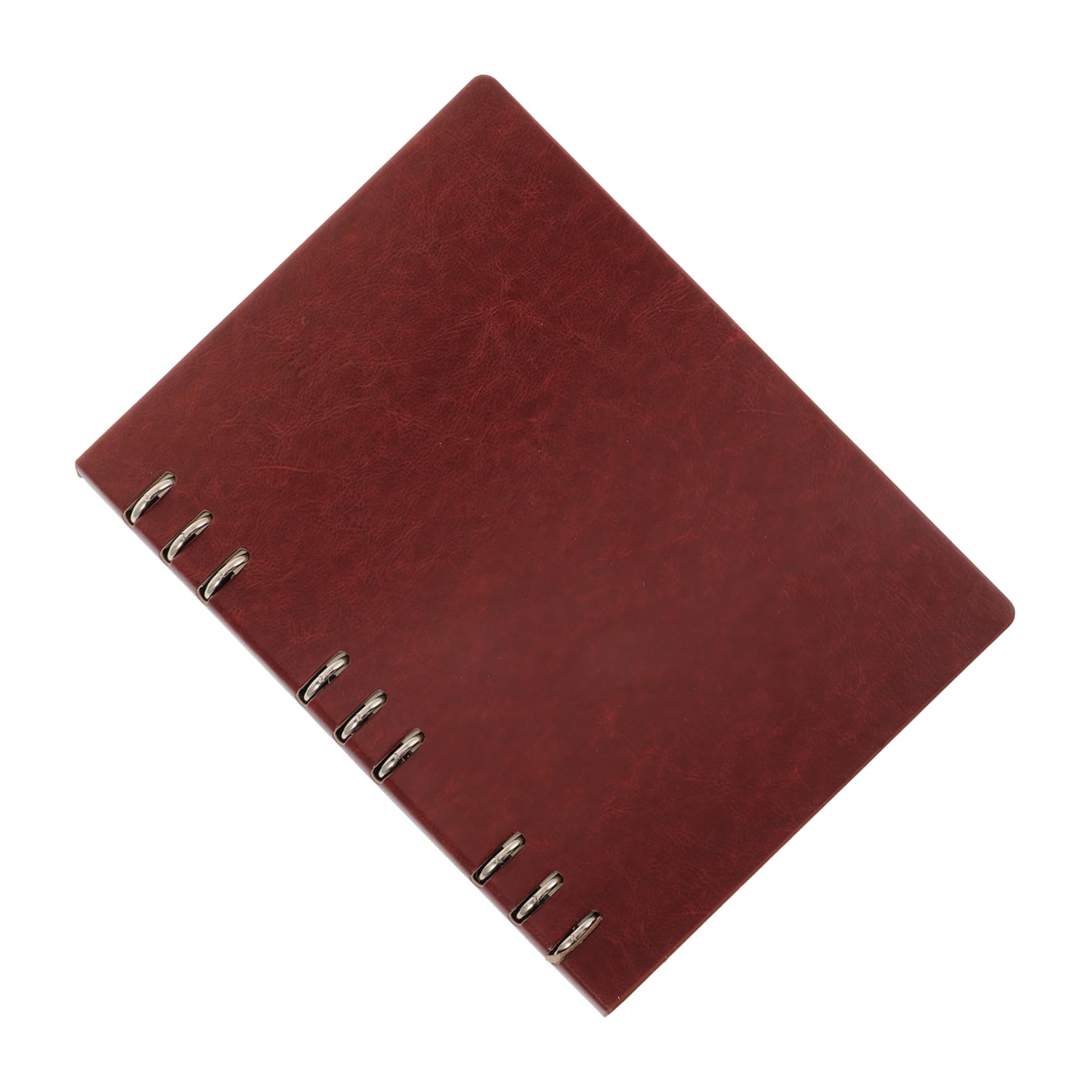 SECFOU Carnet de Notes à Anneaux Pu Rechargeable Marron pour Bureau et Voyages