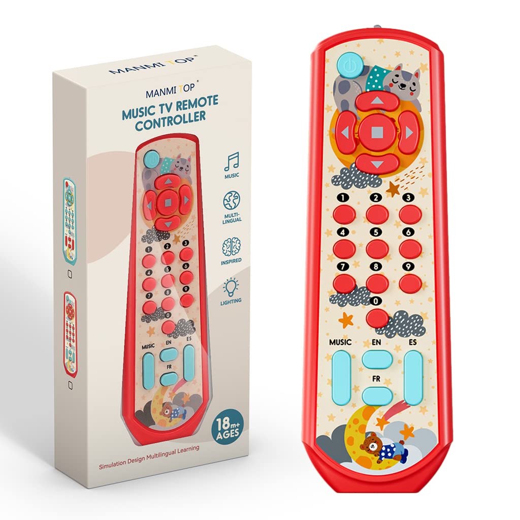 PATPAT® Remote Control Toys for Babies Three Language Musical Light Toy