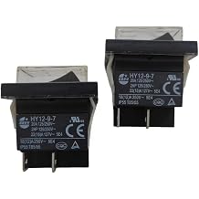 HY12-9-7 Push Button Switch with Waterproof Cover Compatible with KEDU HY12-9-7 HY12-9-4 Saba CB-52 Fridge 125/250V 20A 4-Pin 2
