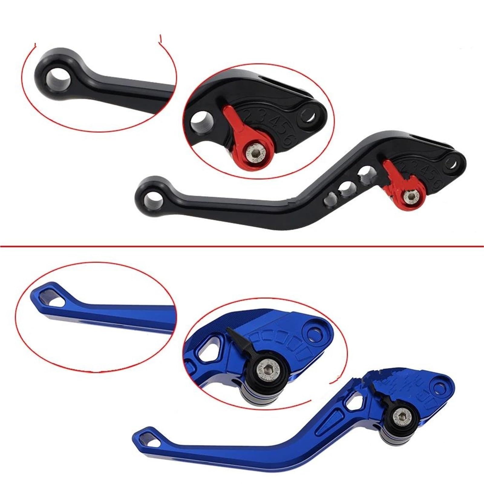 Bremse Kupplungshebel Kupplungs- Und Bremshebel Für Suzuki GSX 1400 (2001–2007), Verstellbar, Aus Massiver Aluminiumlegierung Griff Bremshebel Motorrad(Farbe 6)