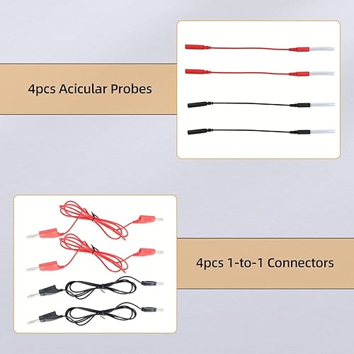 Miniatura 6 de Kit de cables de prueba de circuito automotriz, 104 piezas multímetro multifunción sonda eléctrica kit de prueba con estuche de transporte negro,