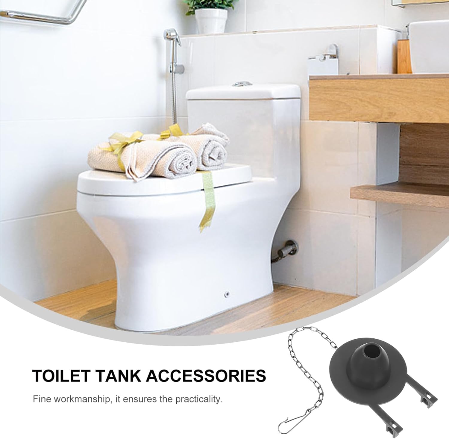 OSALADI 2pcs Toilet Flapper Cover Single Row Type Flapper Easy Install Toilet Tank Accessory Prevents Water Overflow and Sturdy