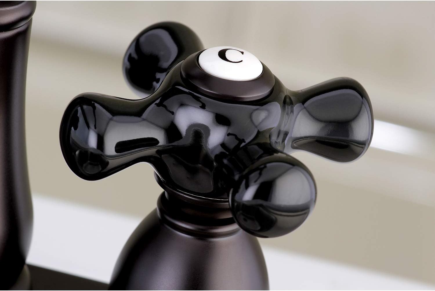 Kingston Brass KB1495PKX Centerset Bar Faucet with 4-3/4" Spout Reach, 4", Oil Rubbed Bronze