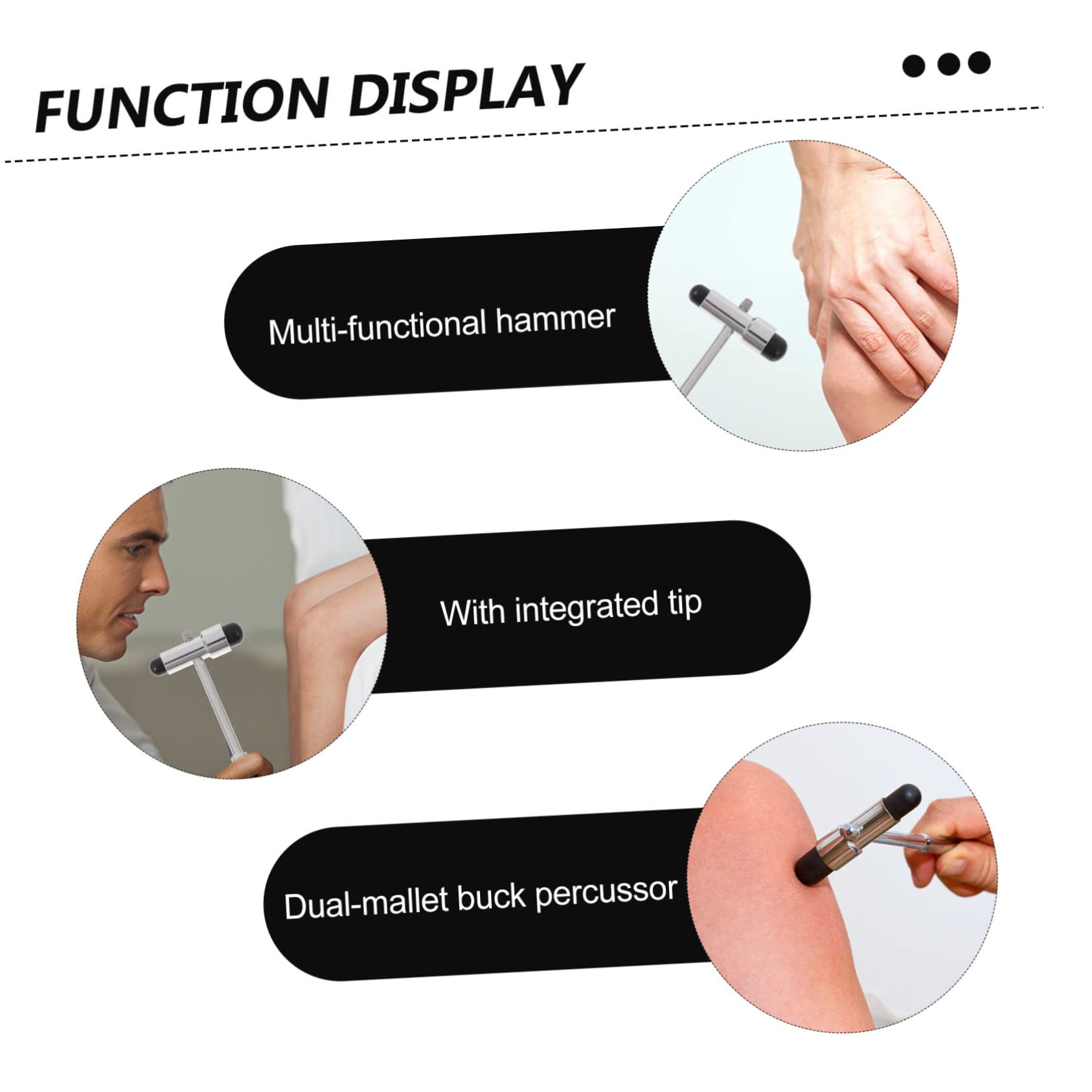 Cabilock 4 Stck. Multi Funktionaler Neurologischer Hammer aus Praktischer Reflexhammer für Neurologische Untersuchungen Ergonomischer für Präzise Leicht Tragbar für Ärzte Therapeuten
