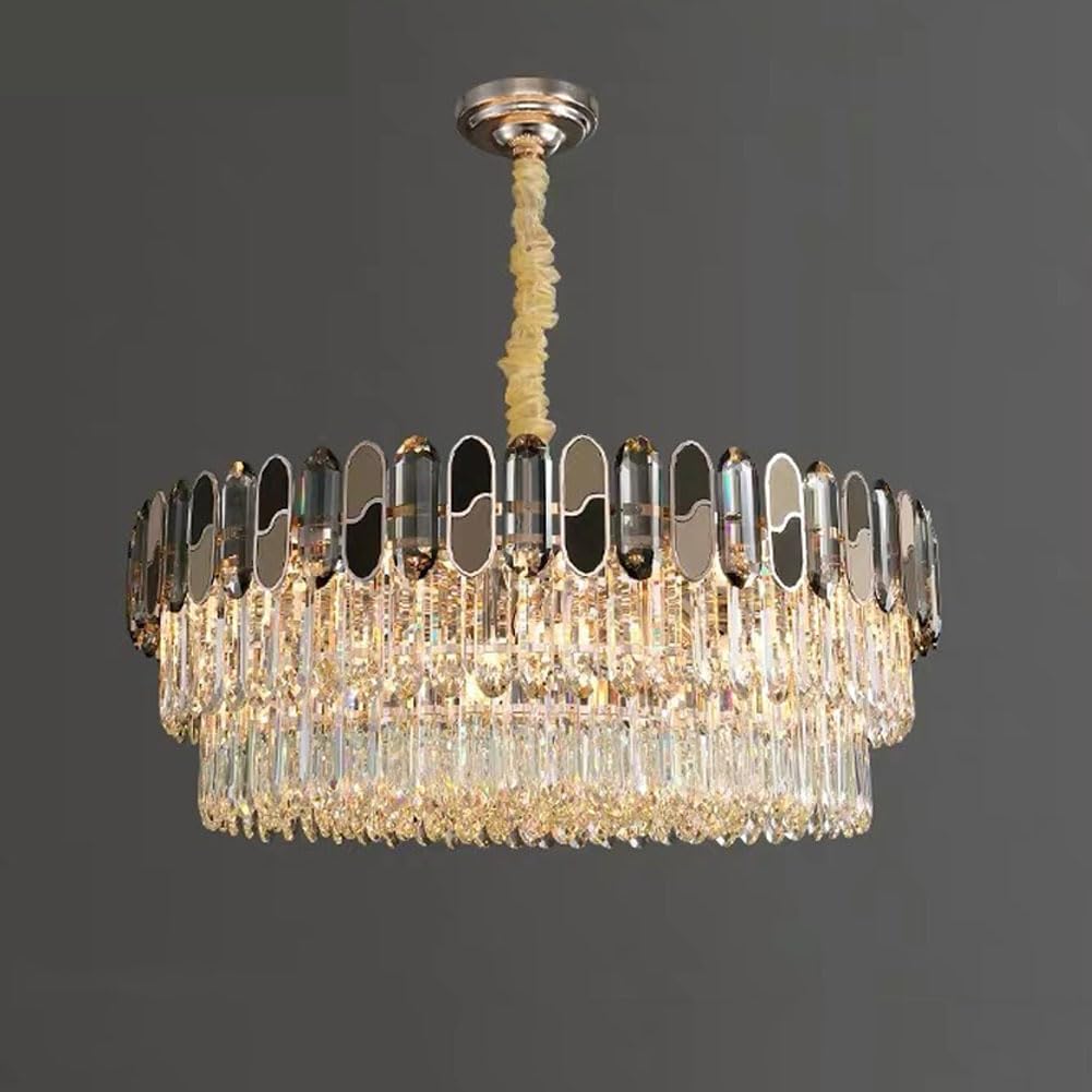 HXYSXHJUO Modern light luxury crystal chandelier, minimalist lamp, for living room hall dining bedroom lighting,80cm