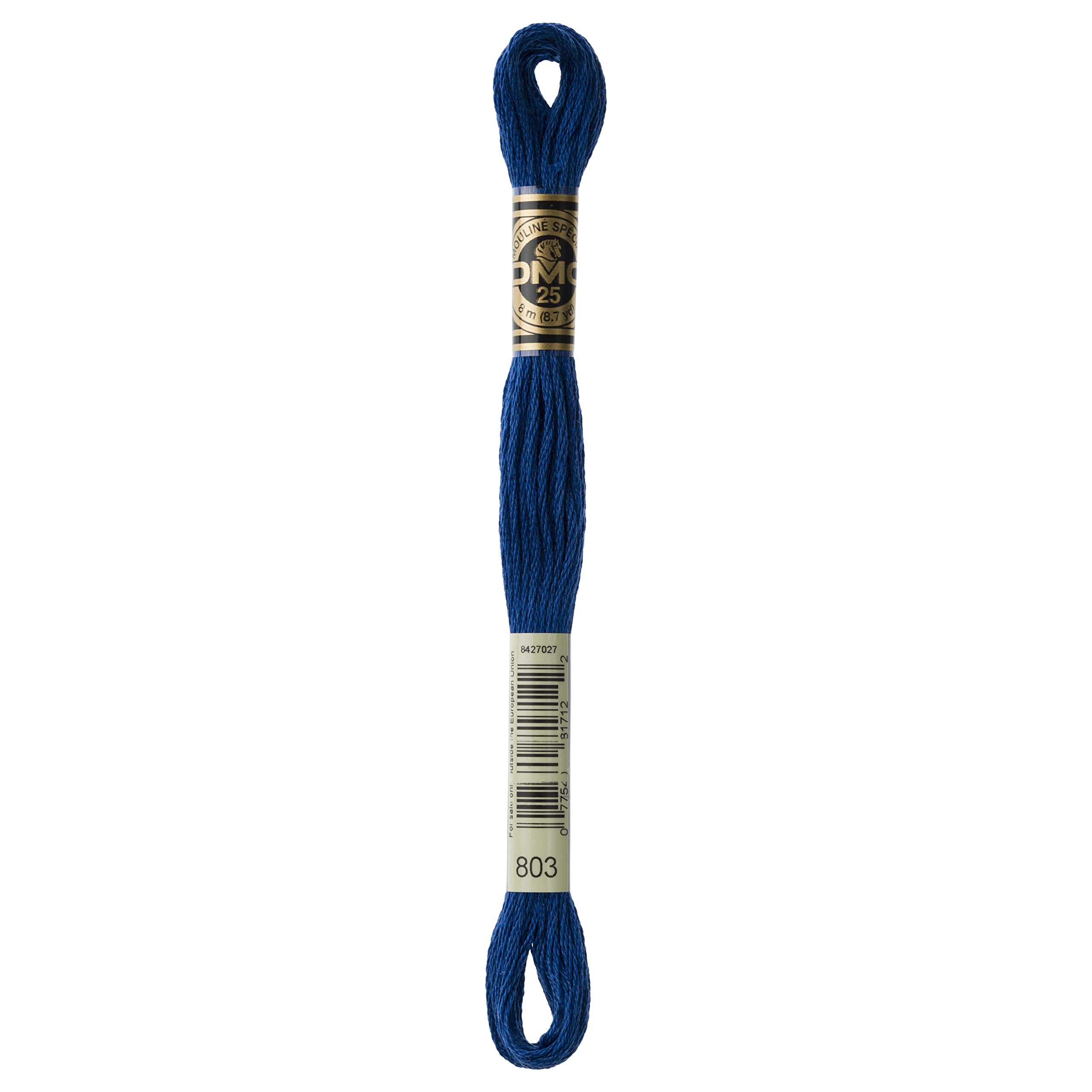 Dmc 803 Very Dark Baby Blue 6-Strand Embroidery Cotton Floss, Ultra Very Dark Baby Blue