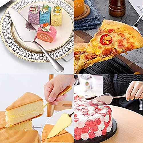 4 Delige Taartschep van Roestvrij Staal, Professioneel Taartmes, Pizza Gepolijst Gekarteld Mes, voor Cakepizza… - Afbeelding 8