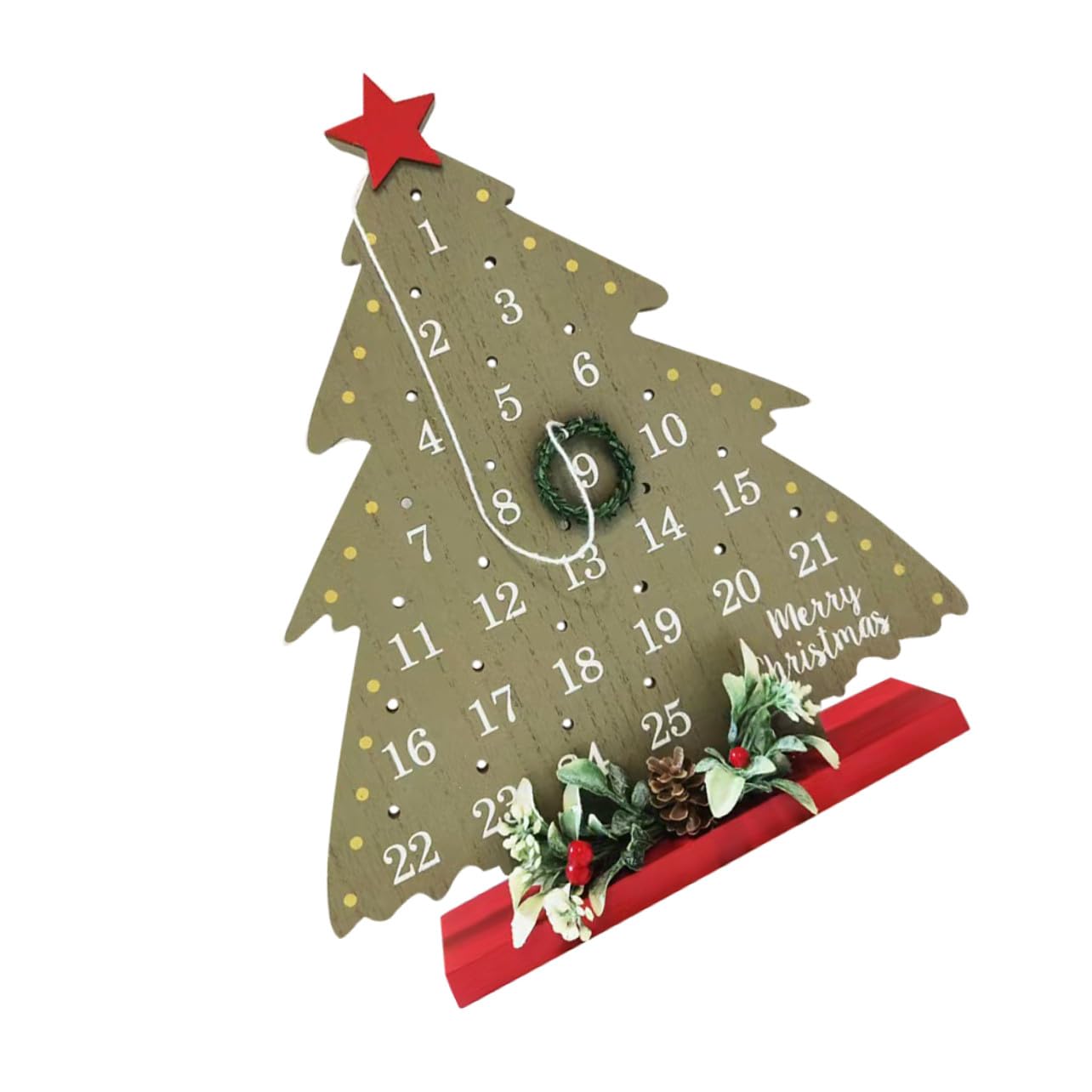 Calendrier de Noël en bois pour décorer le salon durant les fêtes