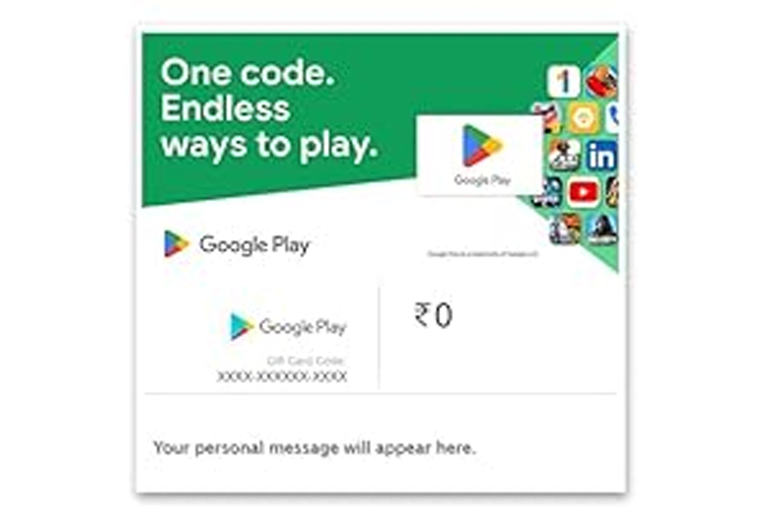 Google Play Gift Card | Up to 2% Cashback| Instant Delivery | Valid for online purchase | Redeemable on Play Store