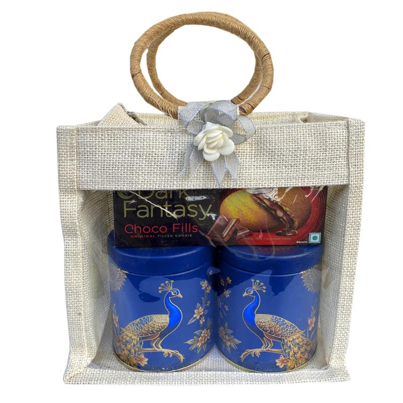Image of NUTRI MIRACLE Diwali Gift Hamper Dry Fruits Chocolates Nuts Laddu Candles for Family Celebrations