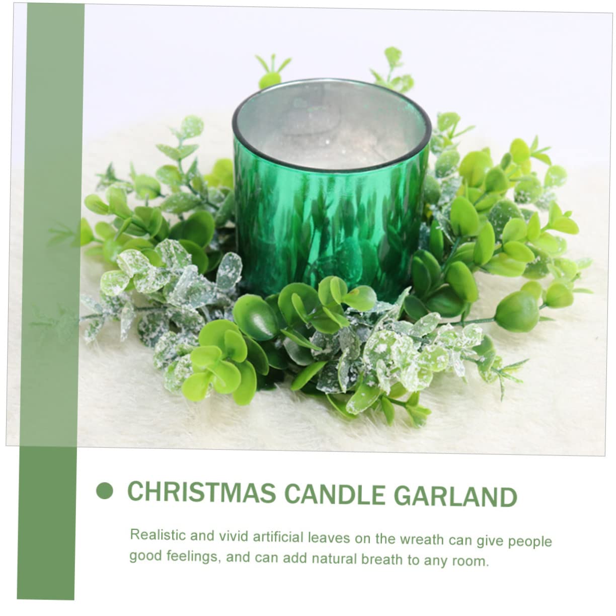 8 STK Künstliche Kerzengirlande Künstliche Grüne Girlande Blumendekoration Hochzeitskerzen Kranzdekor Für Die Frühlingssaison Votivkerzendekoration Tischkerzengirlande Kunststoff