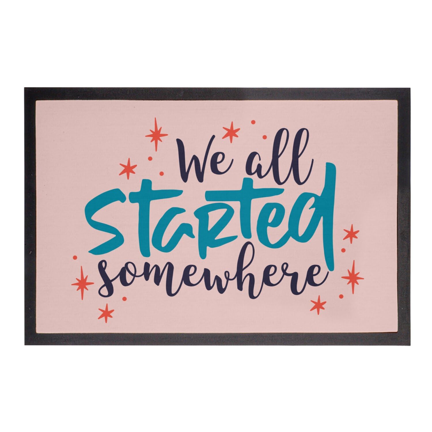 Paillasson Rose Fabulous 60x40 cm avec message de motivation pour entrée