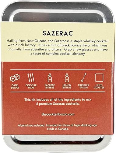 Miniatura 18 de The Cocktail Box Co. Manhattan Kit de cóctel – Juego de mixología artesanal para él o ella – 1 kit