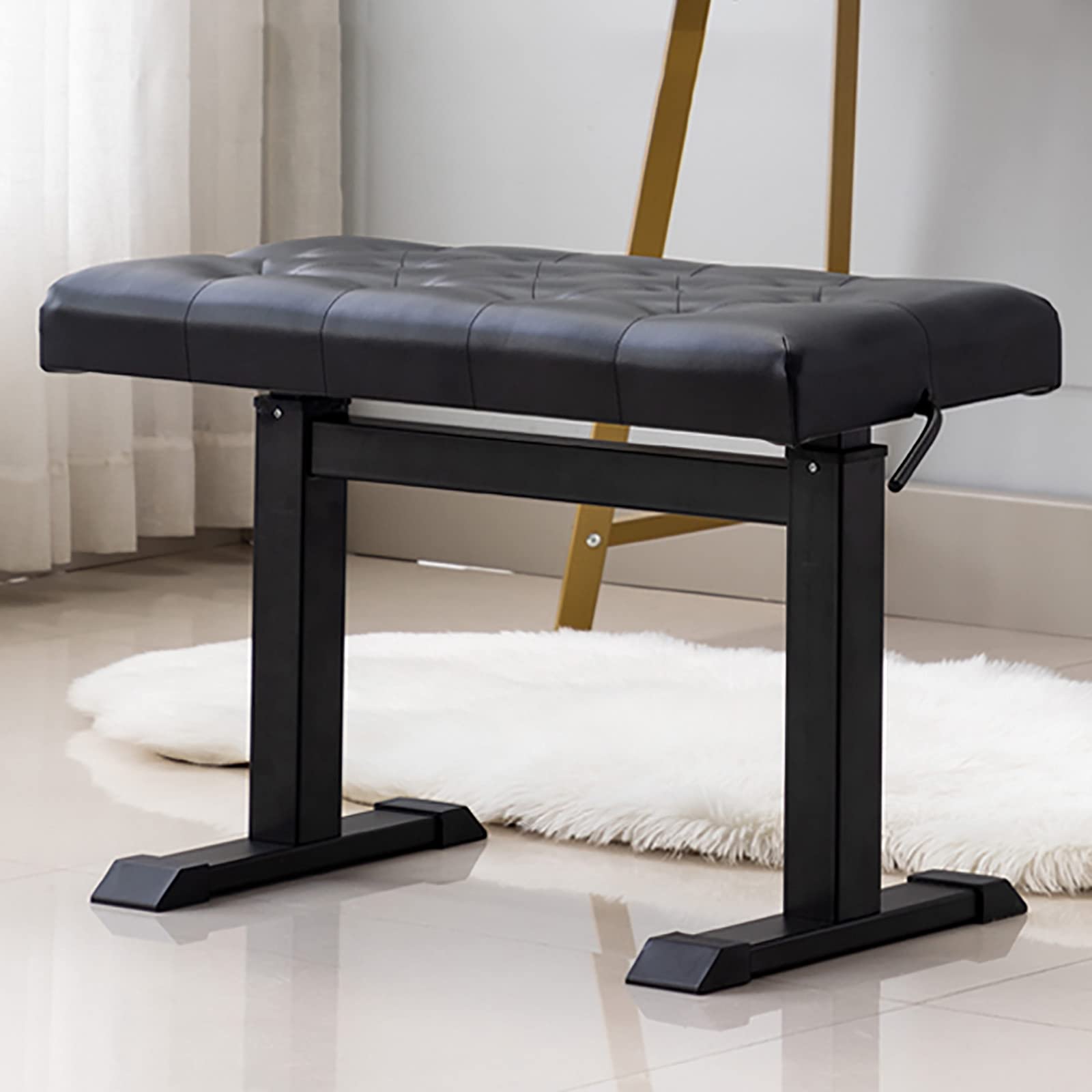 Sgabello per Pianoforte, Sgabello da toeletta, Sgabello Regolabile per Pianoforte, Sgabello con Sollevamento Automatico Idraulico per Adulti