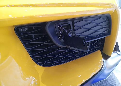 Miniatura 8 de iJDMTOY Compatible con Toyota Supra GR 2020 en adelante, sin taladro, gancho de remolque para parachoques delantero, kit de adaptador de soporte de