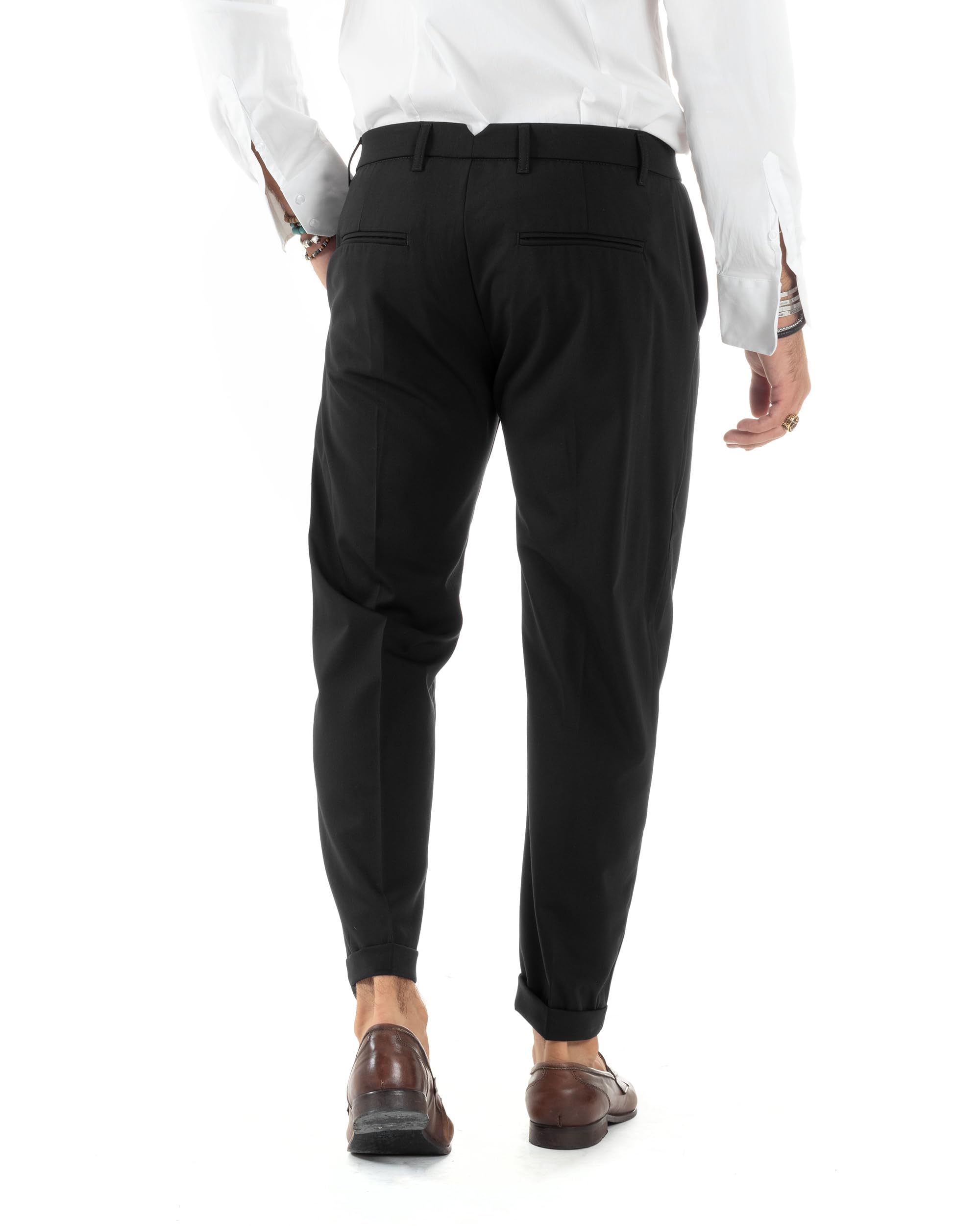 Abito Uomo Monopetto Vestito Viscosa Completo Giacca Pantaloni Elegante Casual Slim Fit Tinta Unita Vari Colori