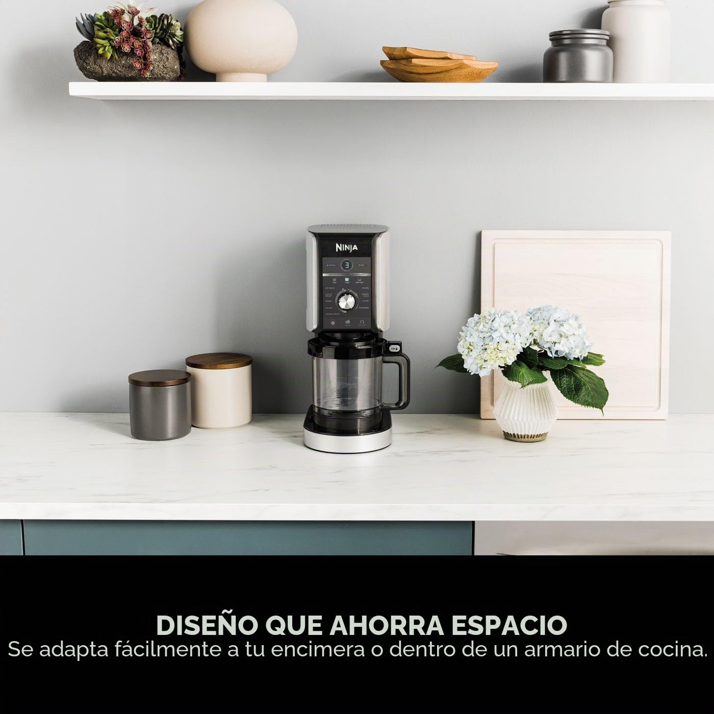 Ninja CREAMi Deluxe - Máquina para hacer helados y postres congelados con 3 recipientes, 10 funciones, hace helado, gelato, sorbete, yogur congelado, batidos, granizados y más, opción de sabor 2 en 1