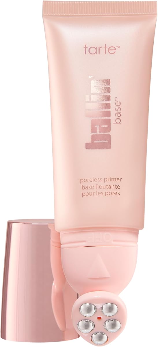 ballin’ base poreless primer – Rollerball Applicator to Help Lift, Sculpt & Depuff, Wear Under Foundation to Prime Skin with Niacinamide, Vegan & Cruelty-free