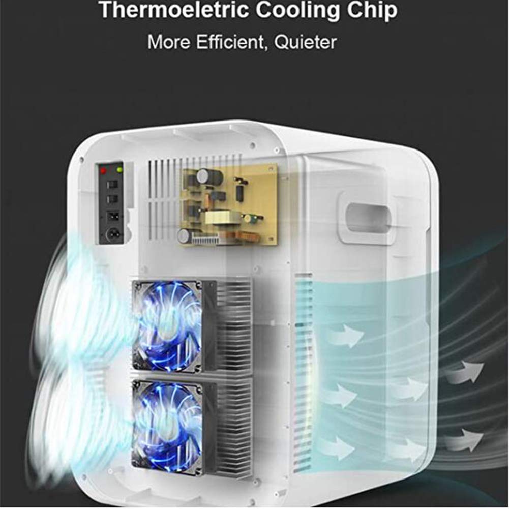Mini Nevera, Nevera para el Cuidado de la Piel de 20 l con Control de Temperatura, Calentador termoeléctrico portátil de CA/12 V CC para Dormitorio, cosméticos, Viajes a casa