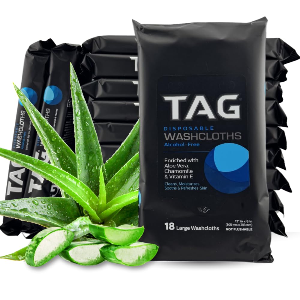 Amazon.com: TAG Full Body No Rinse Disposable Wash Cloths, Extra