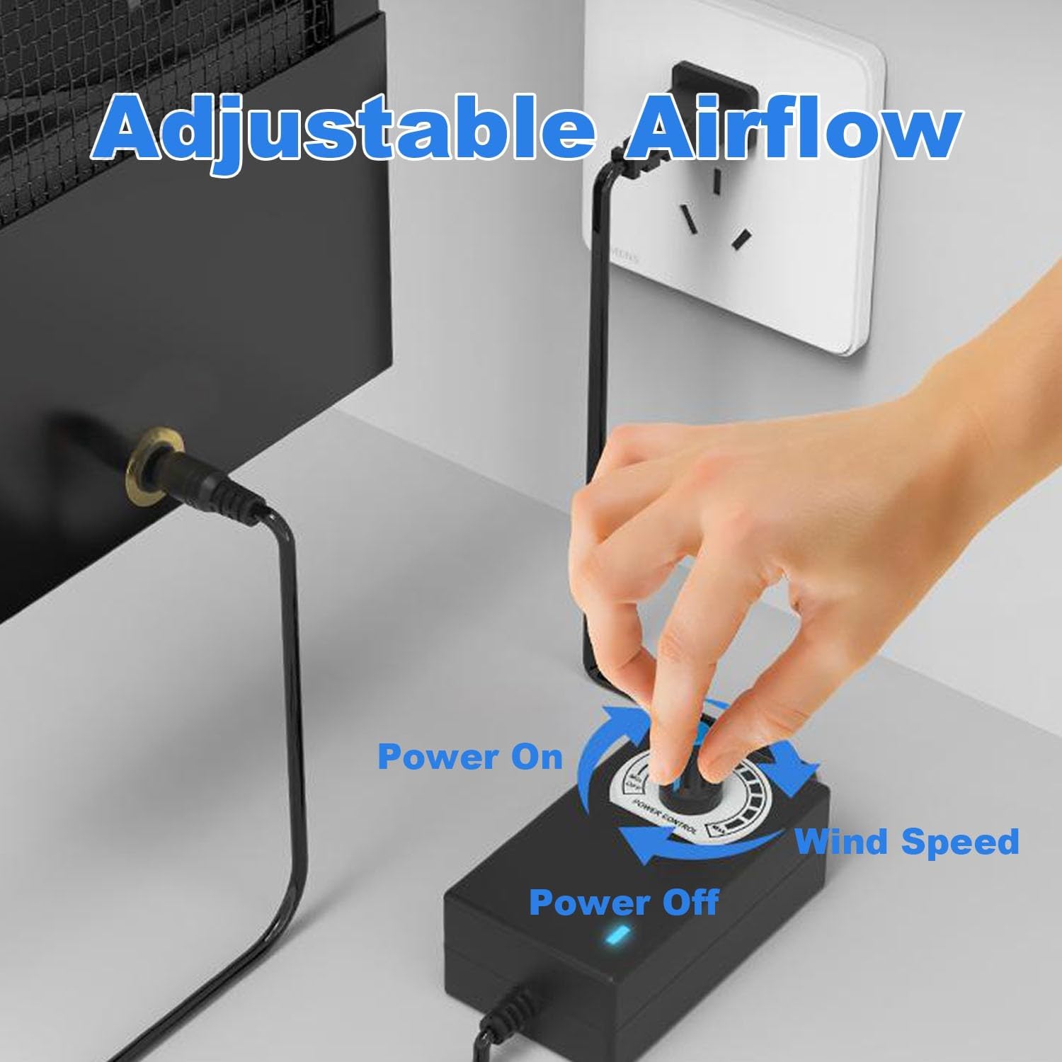 Adjustable Window Exhaust Fan, 14-51inch Retractable Drilling Free Installation Removable Vertical Window Fan Suitable for Home, Kitchen, Bathroom, Office&Card Room(21.6-23.6 Inch)