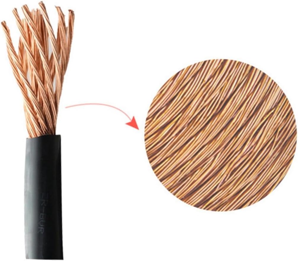 BESTOYARD 6M Car Emergency Power Wire with Copper Clips Reliable Cable for Vehicle Battery Boosting Compatible with Various Generators and Batteries
