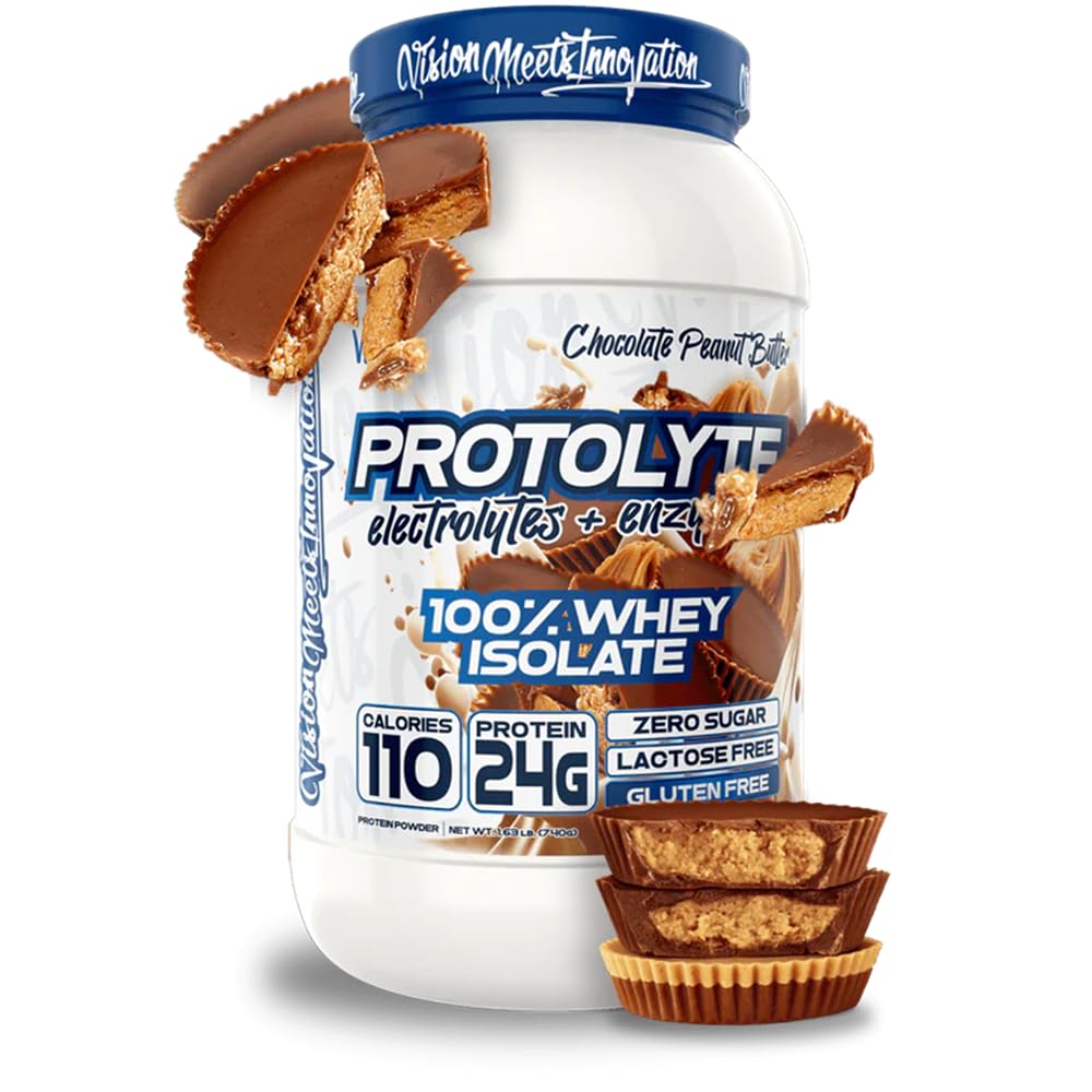 VMI Sports | ProtoLyte Whey Isolate Protein Powder | Low Calorie Whey for Weight Loss and Muscle Gain | Digestive Enzymes | Non-GMO (1.6 lb, Chocolate Peant Butter)