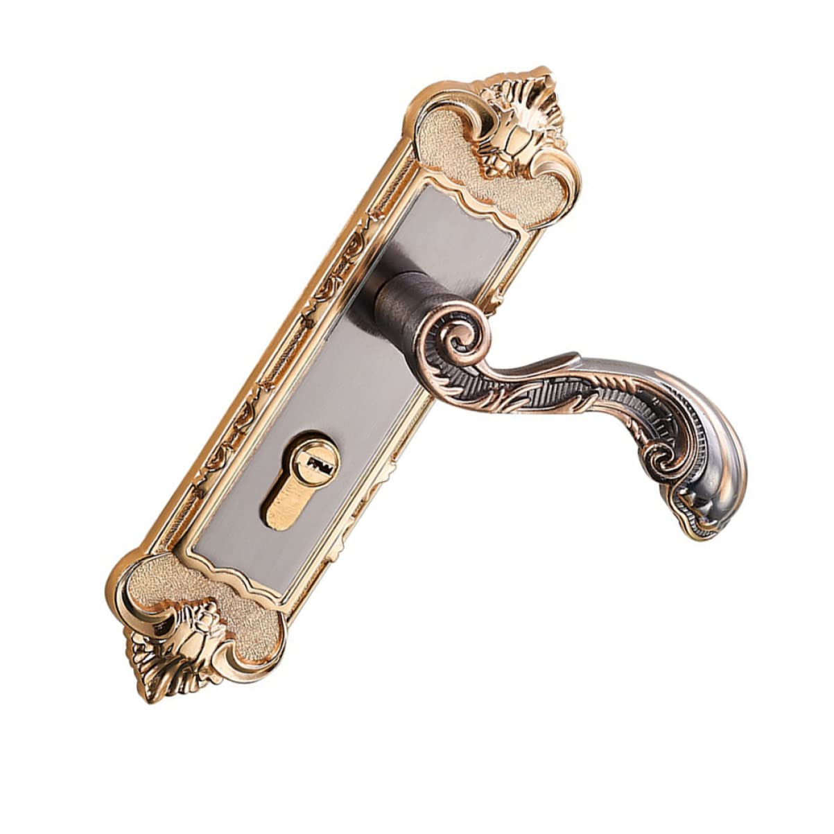 Serrure de porte vintage POPETPOP en aluminium avec bouton ergonomique pour chambre