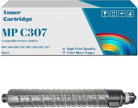Compatible Toner Cartridge Replacement for Ricoh MP C307 C306 C406 C407 842091 842092 842093 842094 Use for MPC306 MPC307 MPC406 MPC407 Printer Black